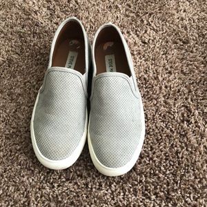 Steven Madden Grey Slip Ons Size 7